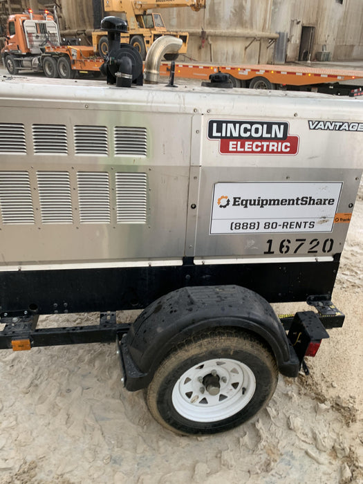 2018 Lincoln Electric Vantage 435 Lincoln Vantage 435 Welder Ready-Pak 3 w/Trailer, Fender/Light Kit, and Cable Rack