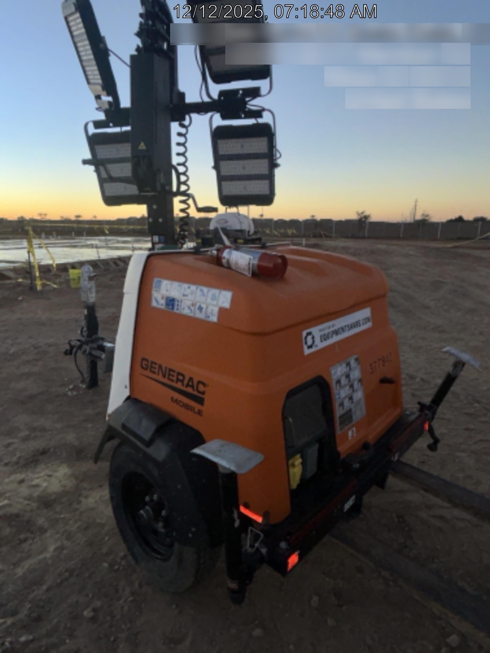 2023 Generac MLT2 Diesel, Flex Switch 120V Input, Powerzone Controller, 
(4) 320W LED Lights, 4kW Generator, 39.9 Gal Fuel Tank, 2" Ball, T3