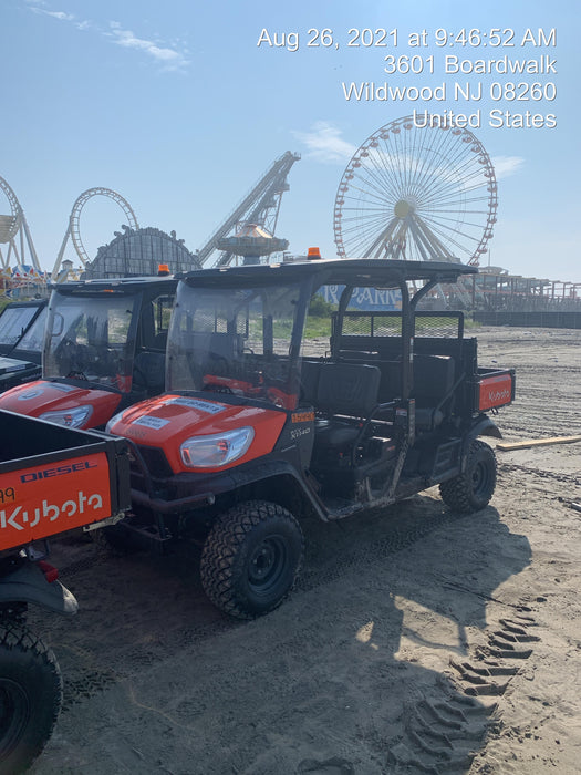 2021 Kubota RTV-X1140W-H Plastic Canopy, Windshield Acrylic Clear, LED Strobe Light, Wire Harness Kit, Back up Alarm