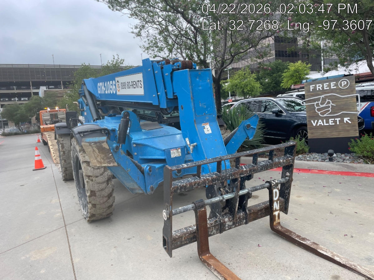 2019 Genie GTH-1056 Cab/Heat/AC, FF Tires, LED Work Lights, Beacon 60" QA Carriage, 60" Forks