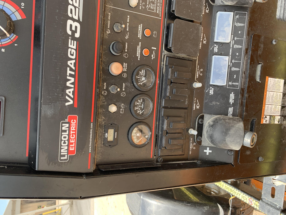 2019 Lincoln Electric Vantage 322 Ready-Pak 3, Two Wheel Trailer, Fender and Light Kit, Cable Rack