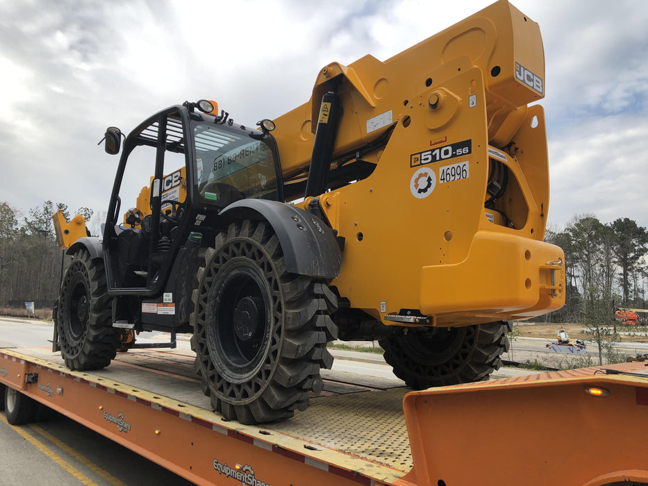 2019 JCB 510-56 Canopy, 74 HP, Solid Tires, STD Worklight, Beacon, Aux Hydraulics, Lifting Eye, Back up Alarm w/66" Carriage/60" Forks