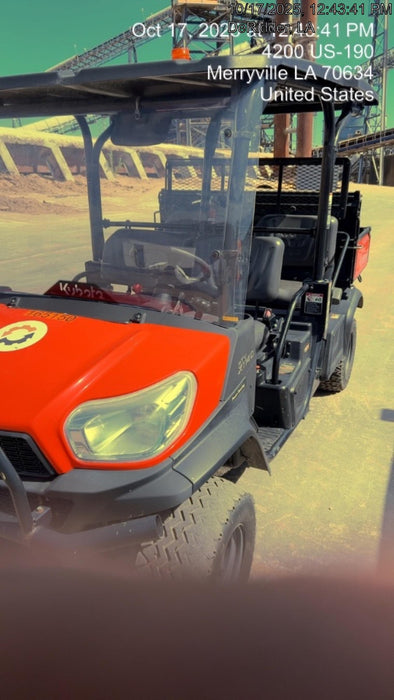 2021 Kubota RTV-X1140W-H Plastic Canopy, Windshield Acrylic Clear, LED Strobe Light, Wire Harness Kit, Back up Alarm