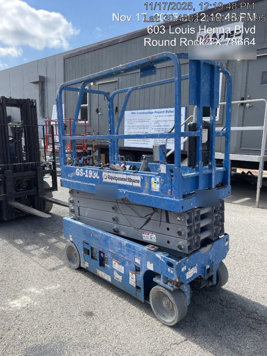 2019 Genie GS-1930 Fixed Rails with Chain Entry