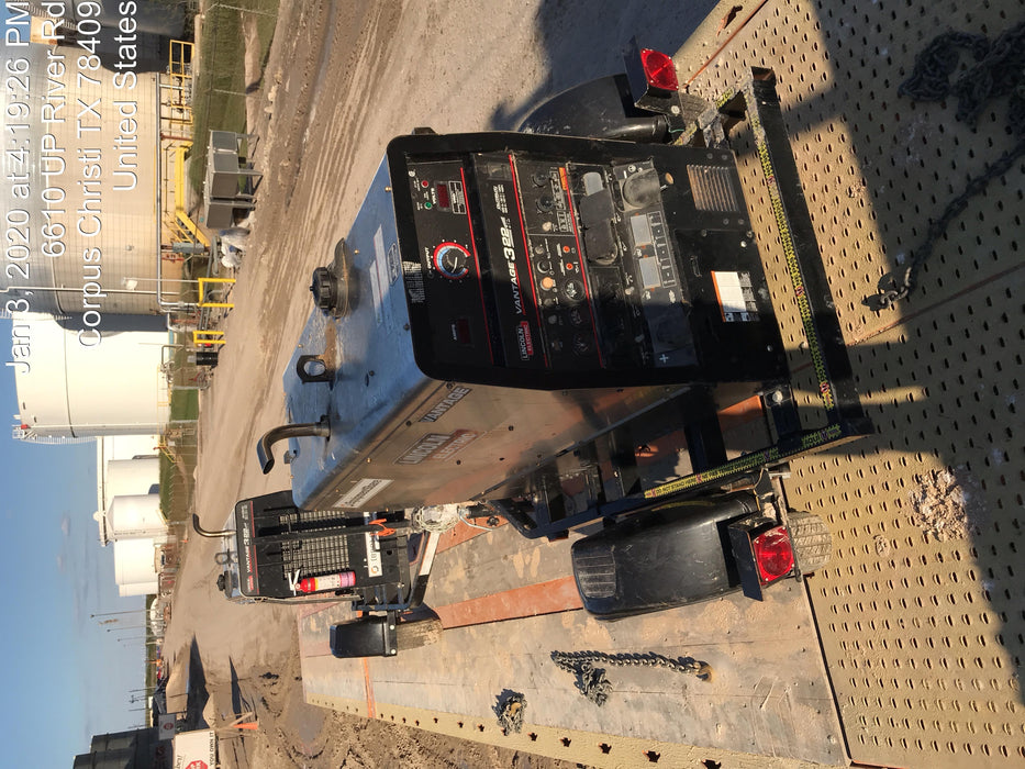 2019 Lincoln Electric Vantage 322 Lincoln Vantage 322 Welder w/Trailer, Light Kit, Cable Rack