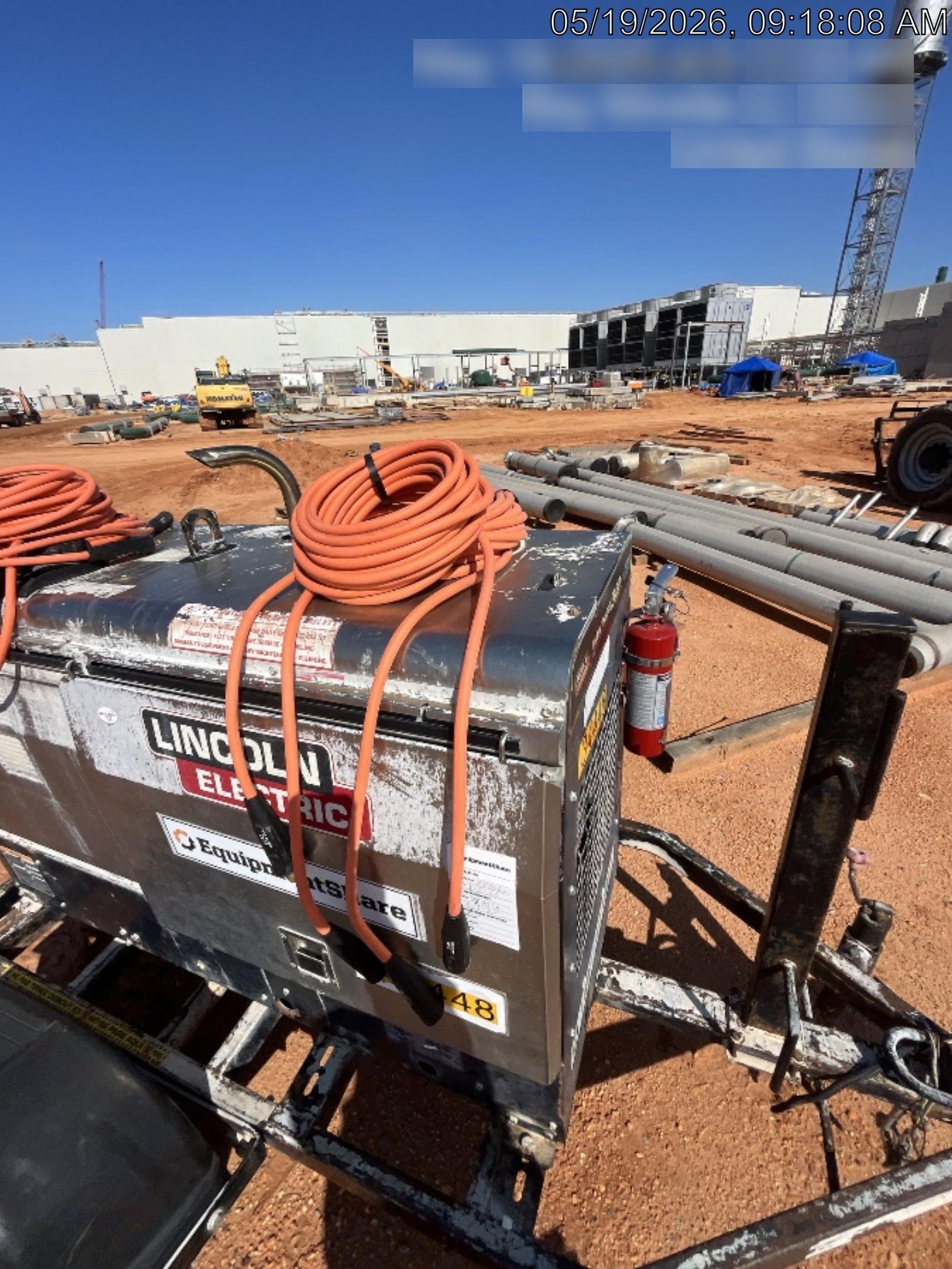 2019 Lincoln Electric Vantage 322 Welder Ready-Pak 3, Two wheel trailer, Fender and Light kit, Cable Rack