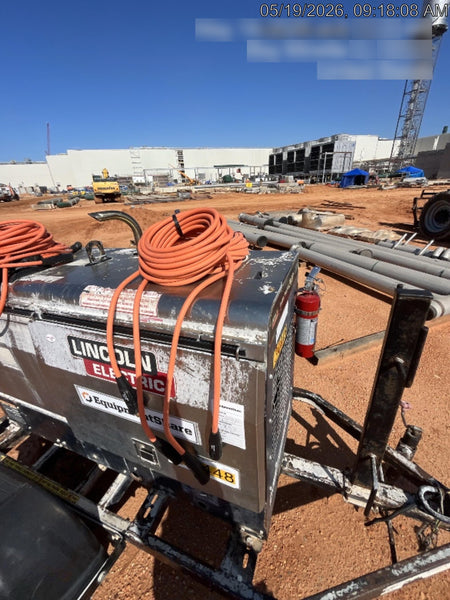 2019 Lincoln Electric Vantage 322 Welder Ready-Pak 3, Two wheel trailer, Fender and Light kit, Cable Rack