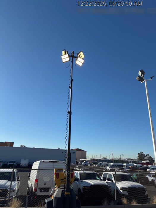 Allmand NLV3GR (4) LED Light Fixture 350W, 23' Vertical Mast, 3kW Prime, Towable, Deep Sea L401, Leveling Jacks, Yanmar T4F 5.8hp