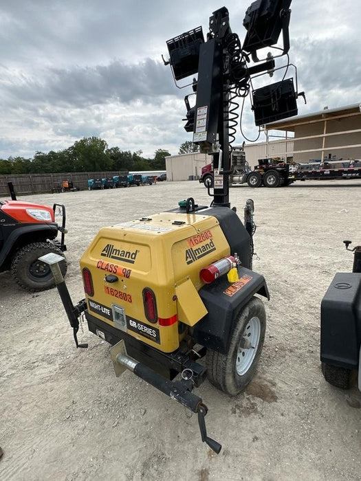 2021 Allmand NLV3GR (4) LED Light Fixture 350W, 23' Vertical Mast, 3kW Prime, Towable, Deep Sea L401, Leveling Jacks, Yanmar T4F 5.8hp