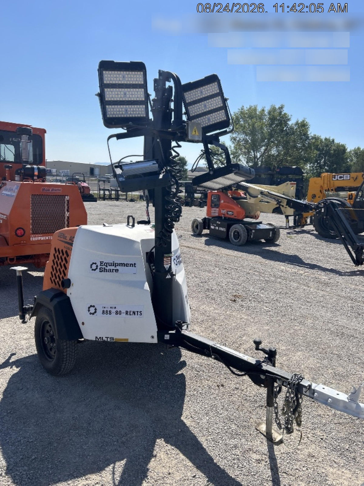 2024 Generac MLT2 Diesel, Flex Switch 120V Input, Powerzone Controller, 
(4) 320W LED Lights, 4kW Generator, 39.9 Gal Fuel Tank, 2" Ball, T3