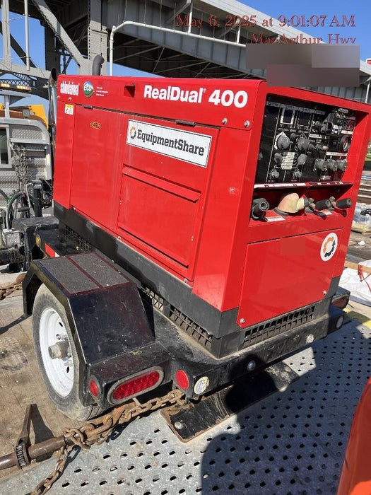 2023 Shindaiwa DGW400MDL Kubota D902 Engine, 23 HP, Dual Op Welder, Wire, Arc, Droop Stick, Tig, and CC Stick Functionality, Simulphase, 3 Phase and 1 Phase Gen Output, Single Axle NB Trlr, Slr Trckl Chrg 12V 12W, Fire Ext