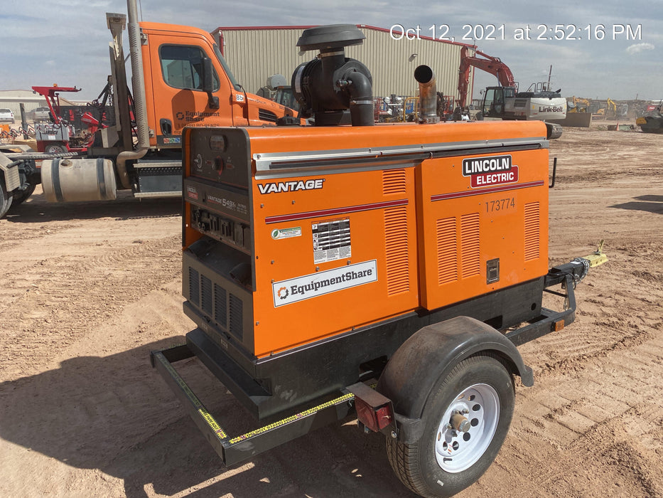 2021 Lincoln Electric Vantage 549X Ready Pak 3, ORANGE (includes trailer, cable rack, fender light kit)