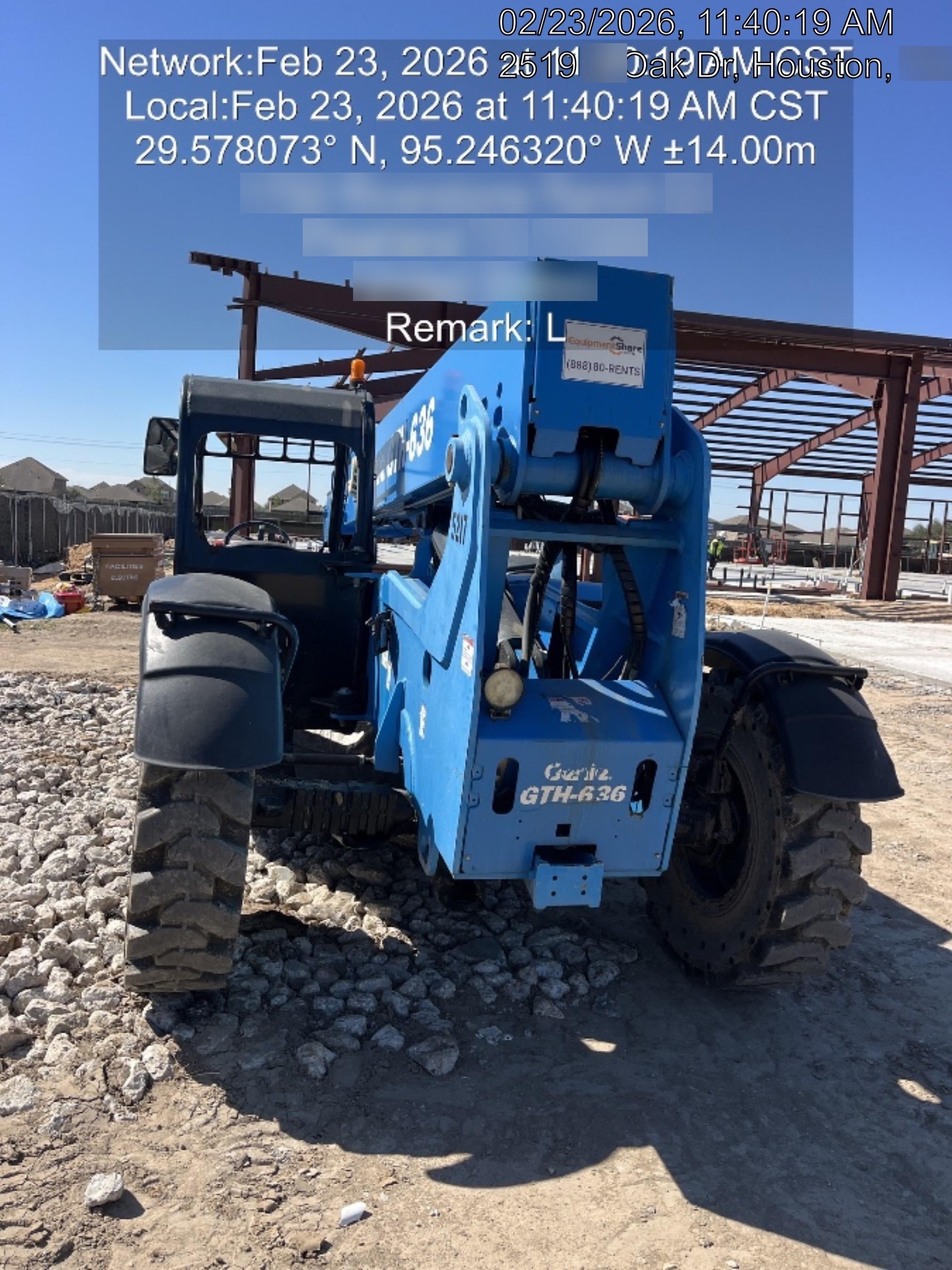 2017 Genie GTH-636 Genie GTH636, Solid RT Tires, T4F, worklights (LED, rear), Open ROPS