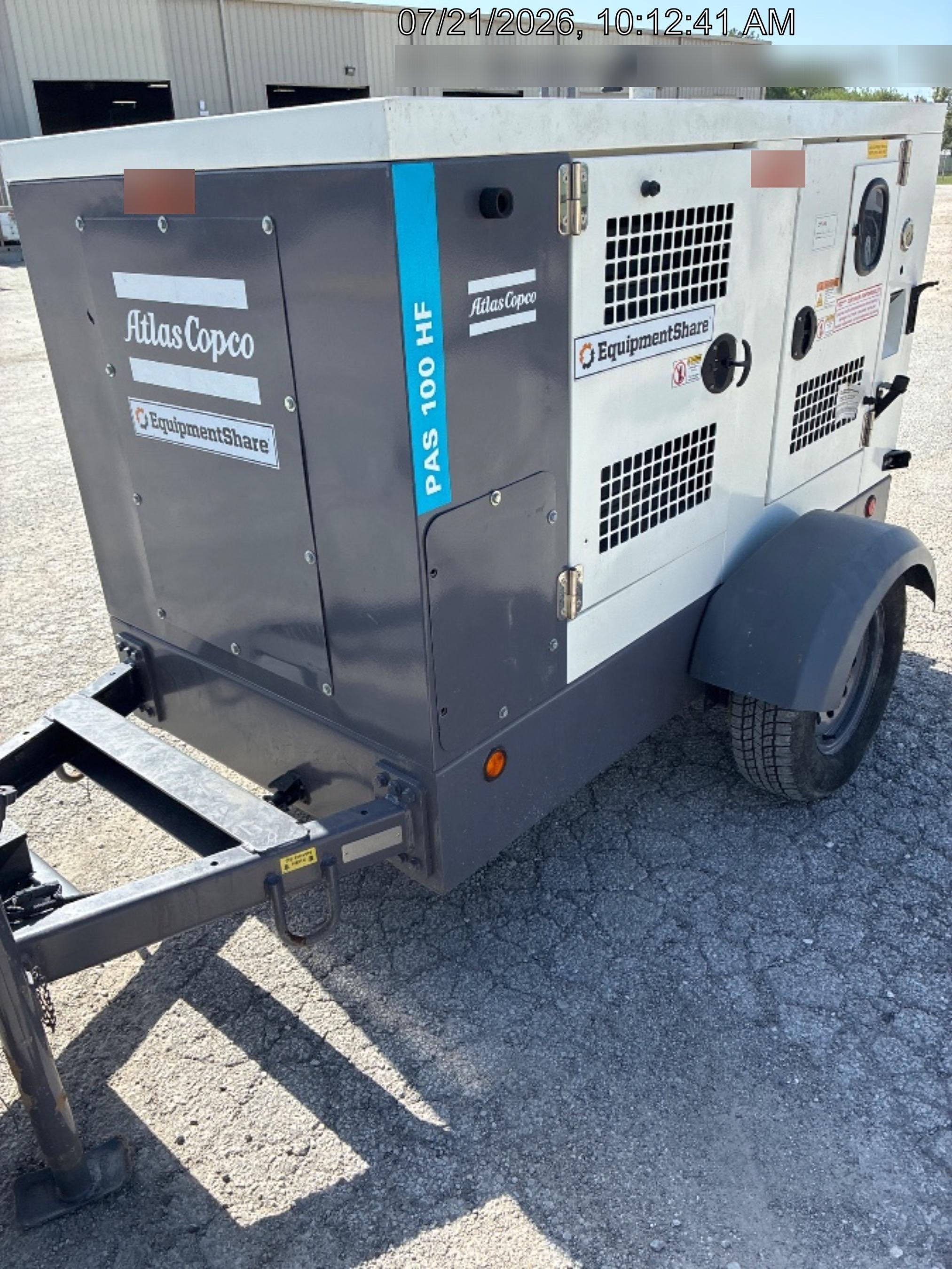 2020 ATLAS COPCO PAS 100 HF CS Enclosed