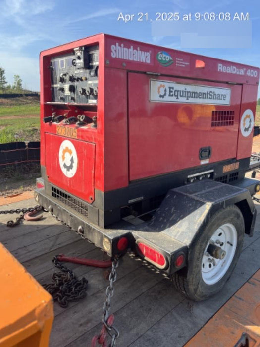 2022 Shindaiwa DGW400MDL Kubota D902 Engine, 23 HP, Dual Op Welder, Wire, Arc, Droop Stick, Tig, and CC Stick Functionality, Simulphase, 3 Phase and 1 Phase Gen Output, Single Axle NB Trlr, Slr Trckl Chrg 12V 12W, Fire Ext