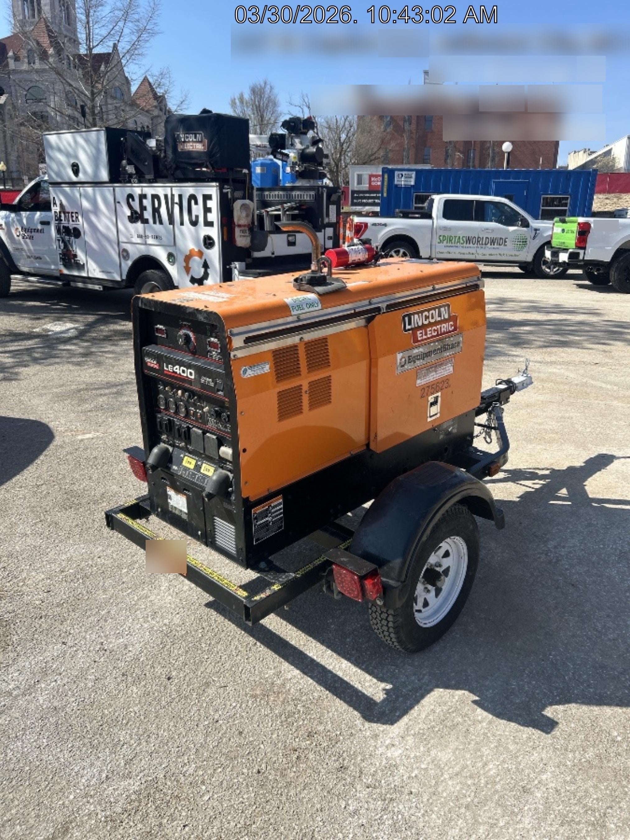 2022 Lincoln Electric LE400 Kubota V1505, Trlr, Cable Rack, Light Kit, ES Decals, T3