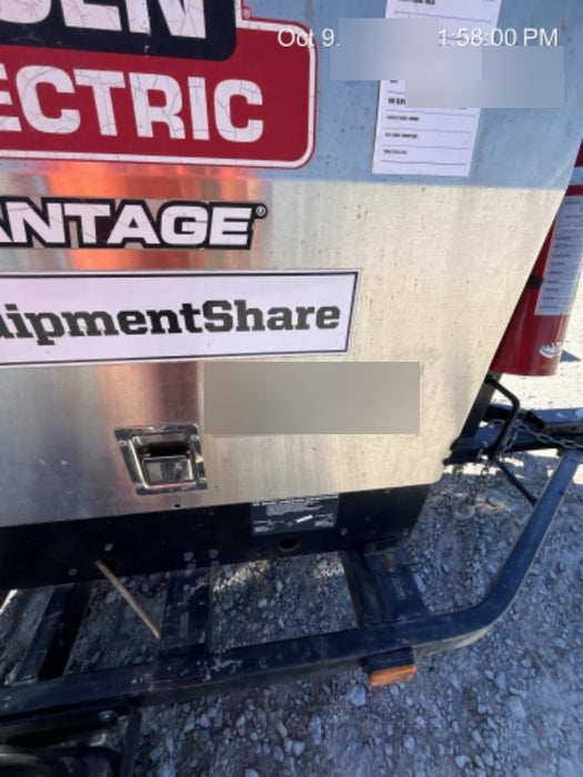 2019 Lincoln Electric Vantage 322 Welder Ready-Pak 3, Two wheel trailer, Fender and Light kit, Cable Rack