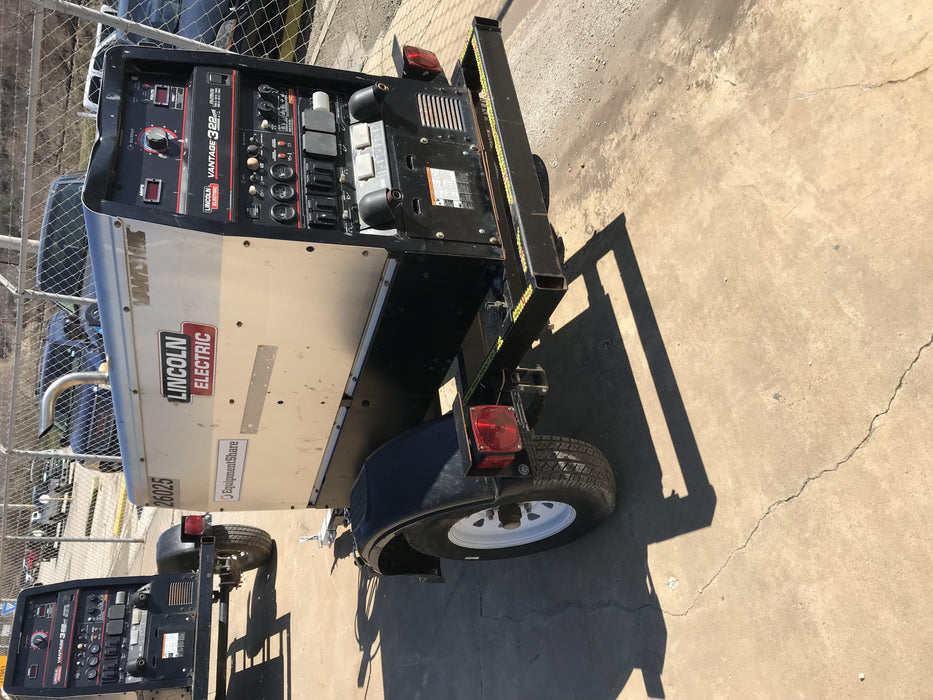 2019 Lincoln Electric Vantage 322 Lincoln Vantage 322 Welder w/Trailer, Light Kit, Cable Rack