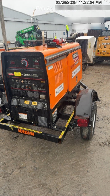 2021 Lincoln Electric Vantage 322 Vantage 322 Ready Pak 3 w/ Decals, ORANGE (includes trailer, cable rack, fender light kit) NO Telematics
