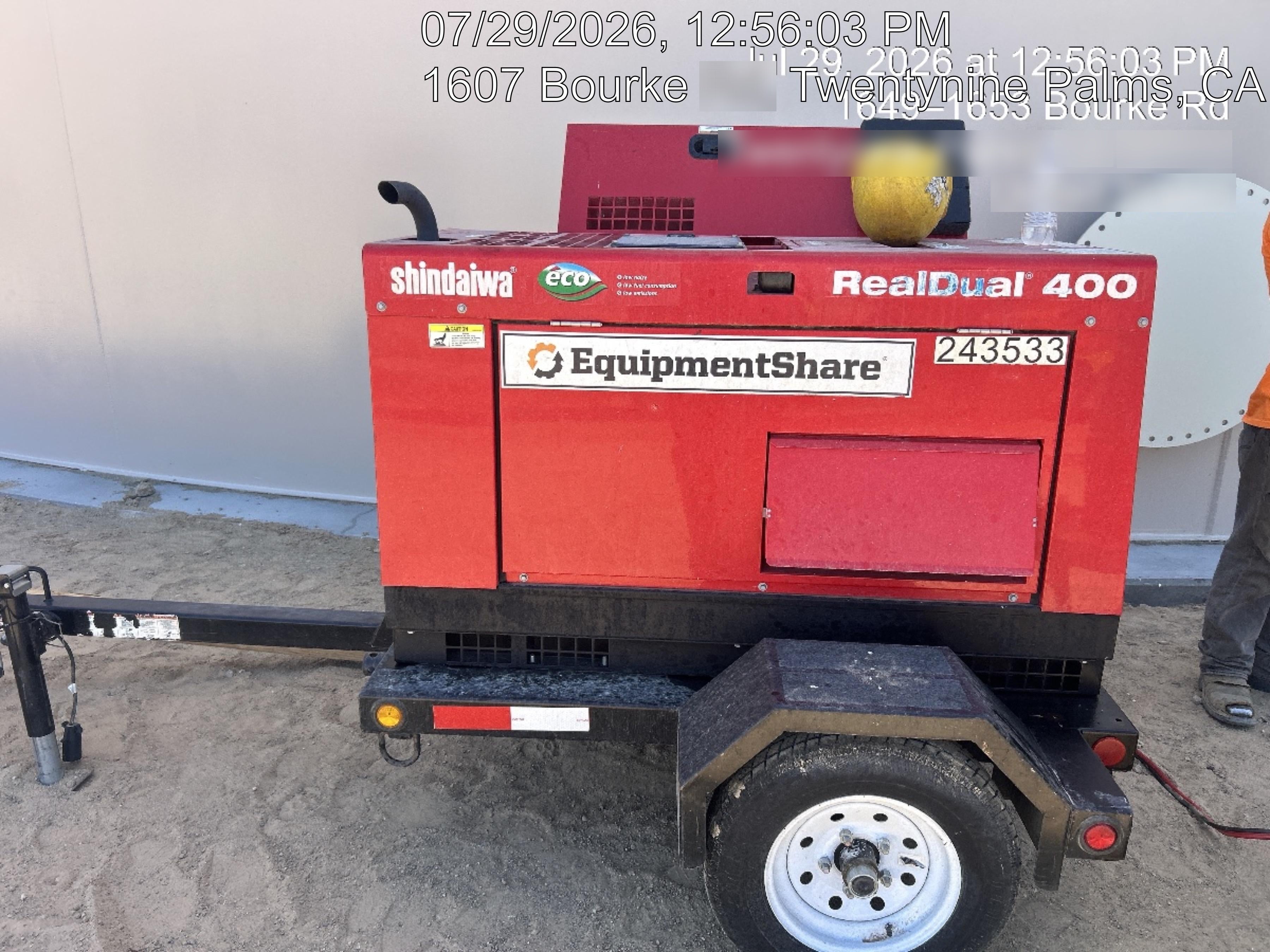2022 Shindaiwa DGW400MDL Kubota D902 Engine, 23 HP, Dual Op Welder, Wire, Arc, Droop Stick, Tig, and CC Stick Functionality, Simulphase, 3 Phase and 1 Phase Gen Output, Single Axle NB Trlr, Slr Trckl Chrg 12V 12W, Fire Ext