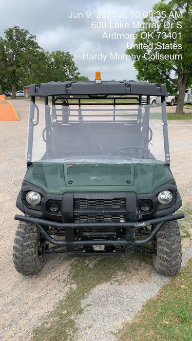 2019 Kawasaki Mule PRO-DXT Standard Options, Backup Alarm, Beacon, Plastic Hard Top, Poly Windshield, Horn Kit