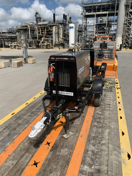 2019 Lincoln Electric Vantage 322 Welder Ready-Pak 3, Two wheel trailer, Fender and Light kit, Cable Rack
