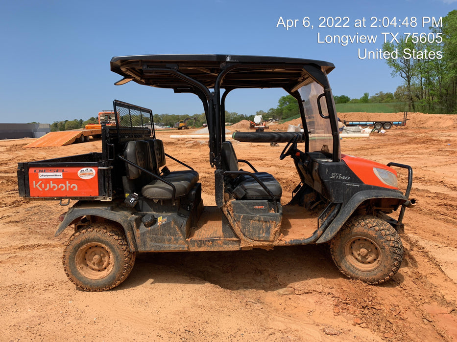 2021 Kubota RTV-X1140W-H Plastic Canopy, Windshield Acrylic Clear, LED Strobe Light, Wire Harness Kit, Back up Alarm