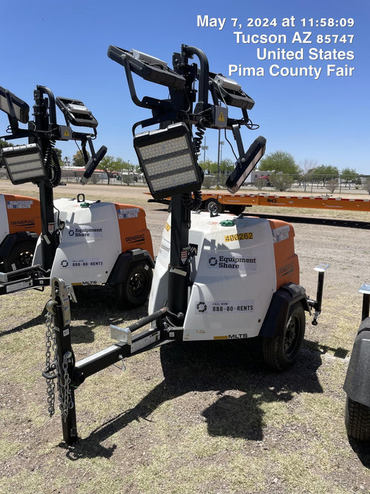 2024 Generac MLT2 Diesel, Flex Switch 120V Input, Powerzone Controller, 
(4) 320W LED Lights, 4kW Generator, 39.9 Gal Fuel Tank, 2" Ball, T3