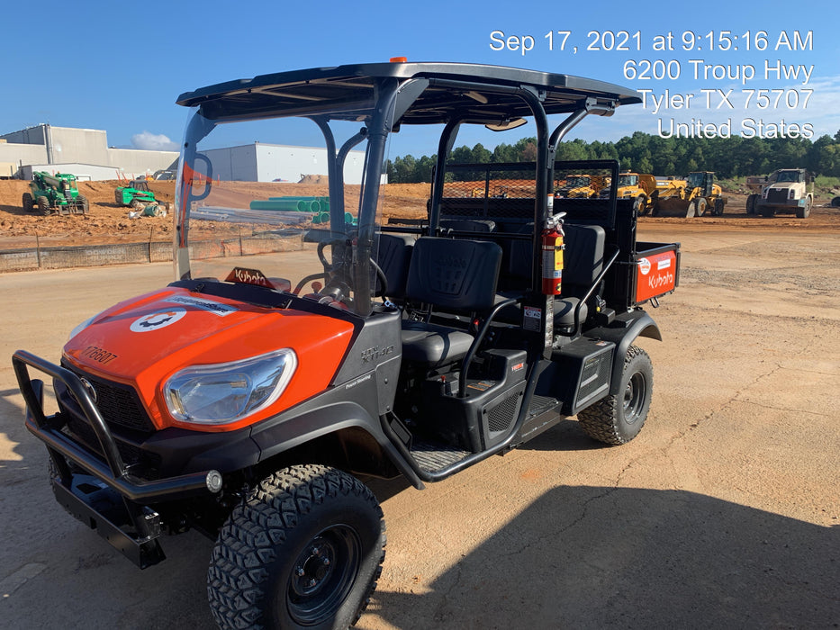 2022 Kubota RTV-X1140W-H Plastic Canopy, Windshield Acrylic Clear, LED Strobe Light, Wire Harness Kit, Back up Alarm