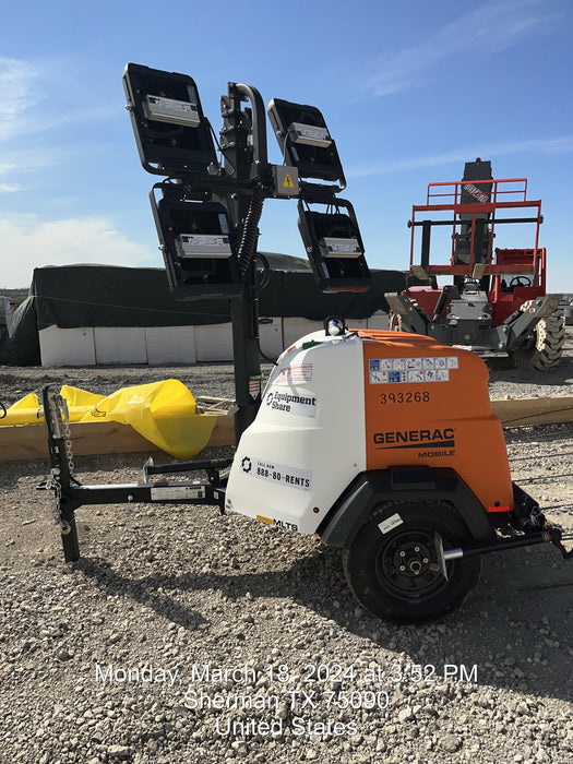 2024 Generac MLT2 Diesel, Flex Switch 120V Input, Powerzone Controller, 
(4) 320W LED Lights, 4kW Generator, 39.9 Gal Fuel Tank, 2" Ball, T3