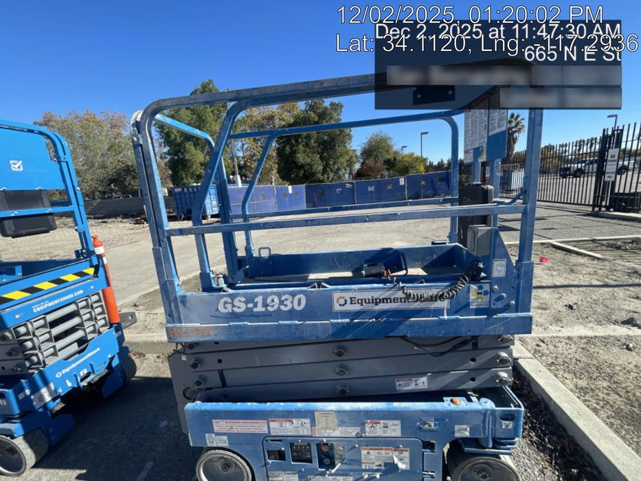 2020 Genie GS-1930 Fixed rails with chain entry gate - Pre A92.20, 800W Inverter