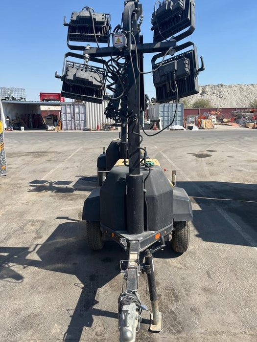 Allmand NLV3GR (4) LED Light Fixture 350W, 23' Vertical Mast, 3kW Prime, Towable, Deep Sea L401, Leveling Jacks, Yanmar T4F 5.8hp