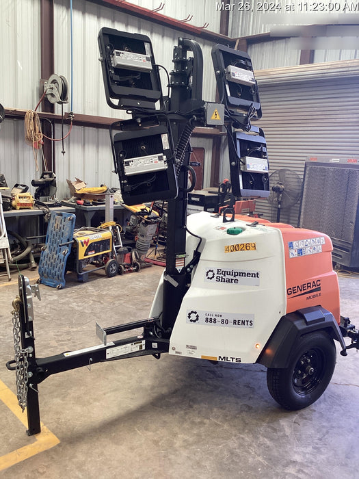 2024 Generac MLT2 Diesel, Flex Switch 120V Input, Powerzone Controller, 
(4) 320W LED Lights, 4kW Generator, 39.9 Gal Fuel Tank, 2" Ball, T3