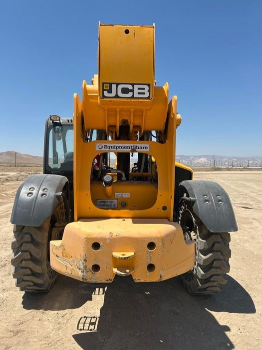 2019 JCB 510-56 74 HP w/Open ROPS, Beacon, Aux Hydraulics, Worklights, Solid Tires w/60" Carriage/Forks