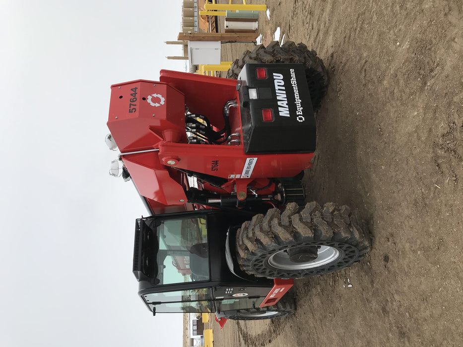 2020 Manitou MTA12055SER3 Cab/Heat/Air, Solid Tires, Amber Strobe, Lift Hook w/66" Carriage, 60" Forks