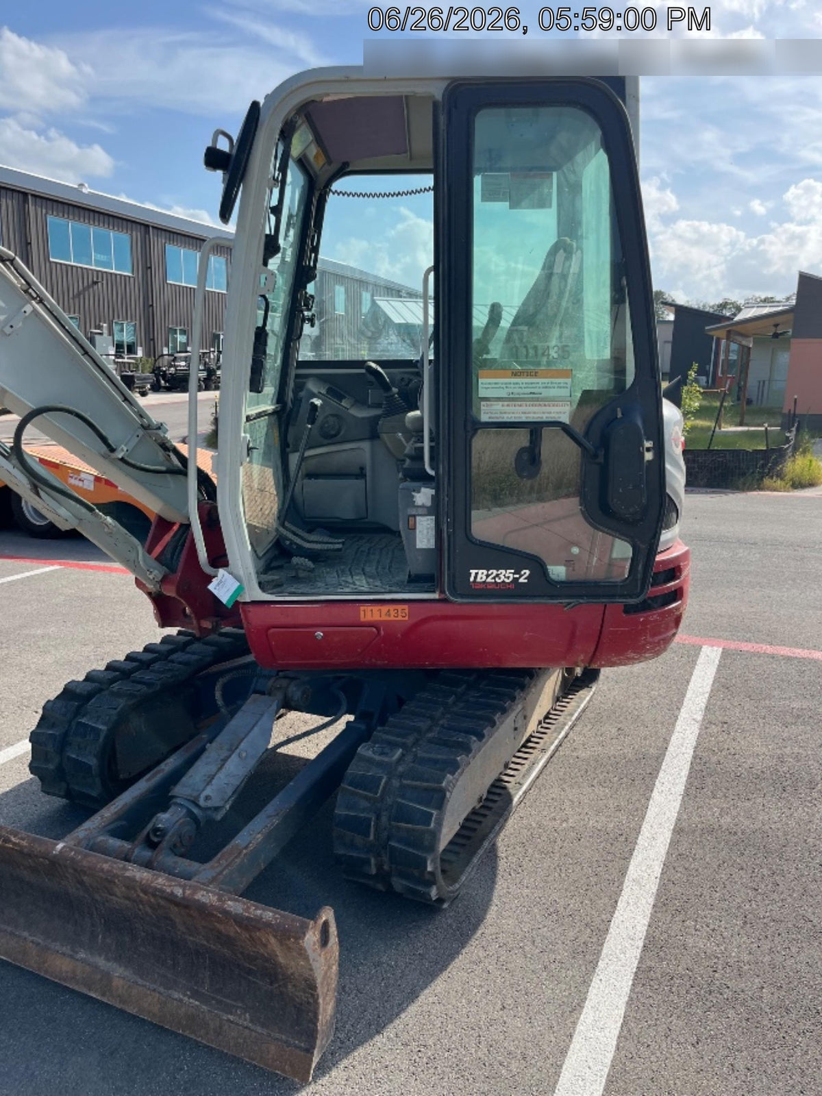 2020 Takeuchi TB-235-2CR Cab/Heat/Air, Rubber Tracks, Manual TAG QC