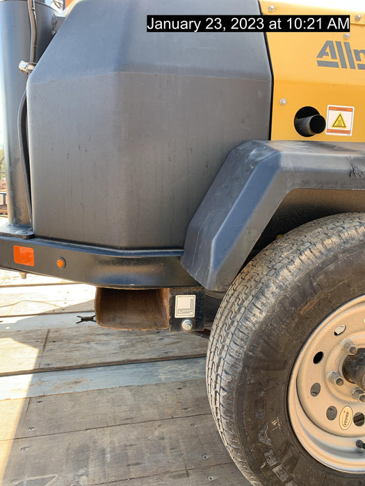 2022 Allmand NLV3GR (4) LED Light Fixture 350W, 23' Vertical Mast, 3kW Prime, Towable, Deep Sea L401, Leveling Jacks, Yanmar T4F 5.8hp