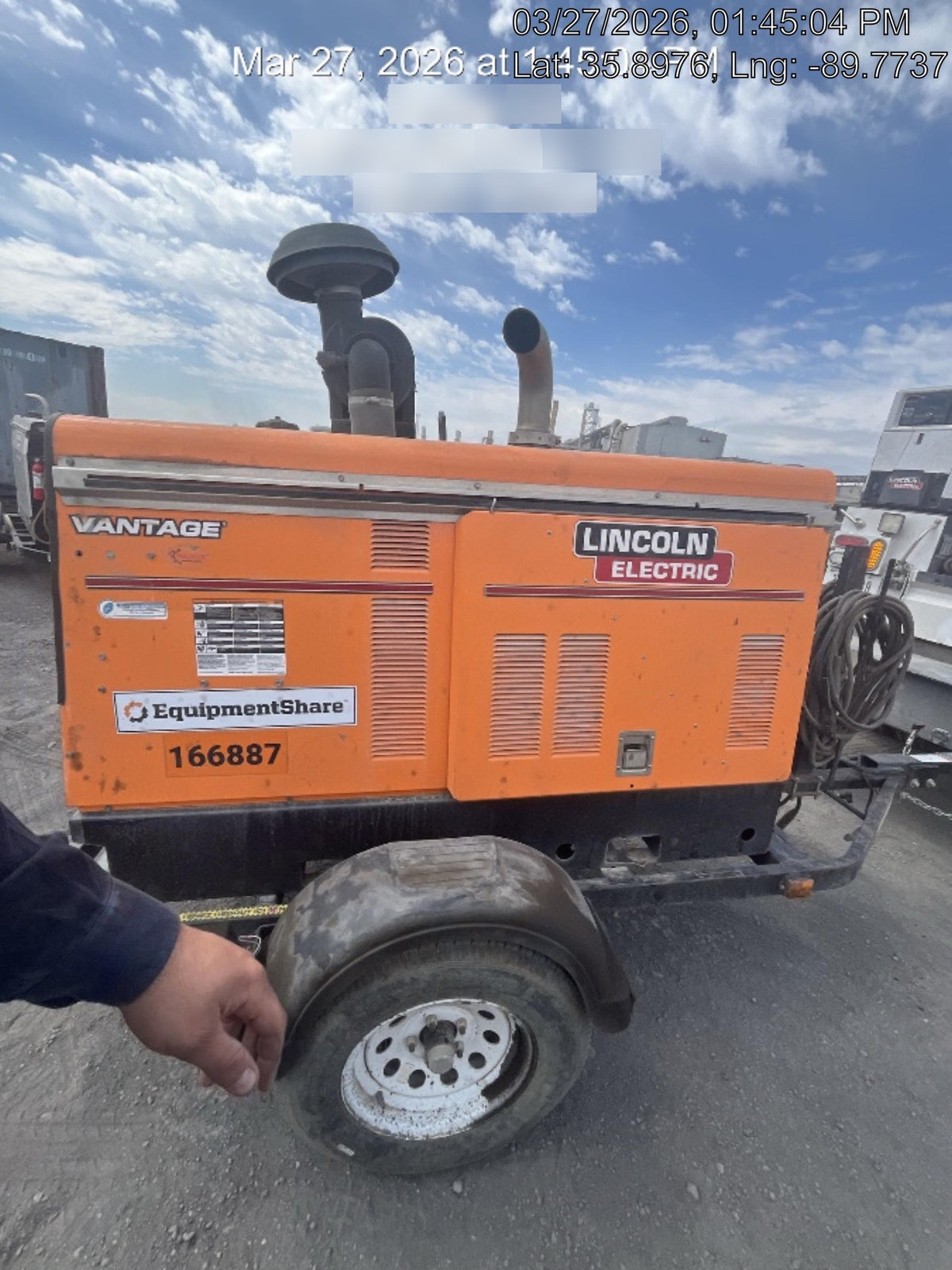 2021 Lincoln Electric Vantage 549X Ready Pak 3, ORANGE (includes trailer, cable rack, fender light kit)