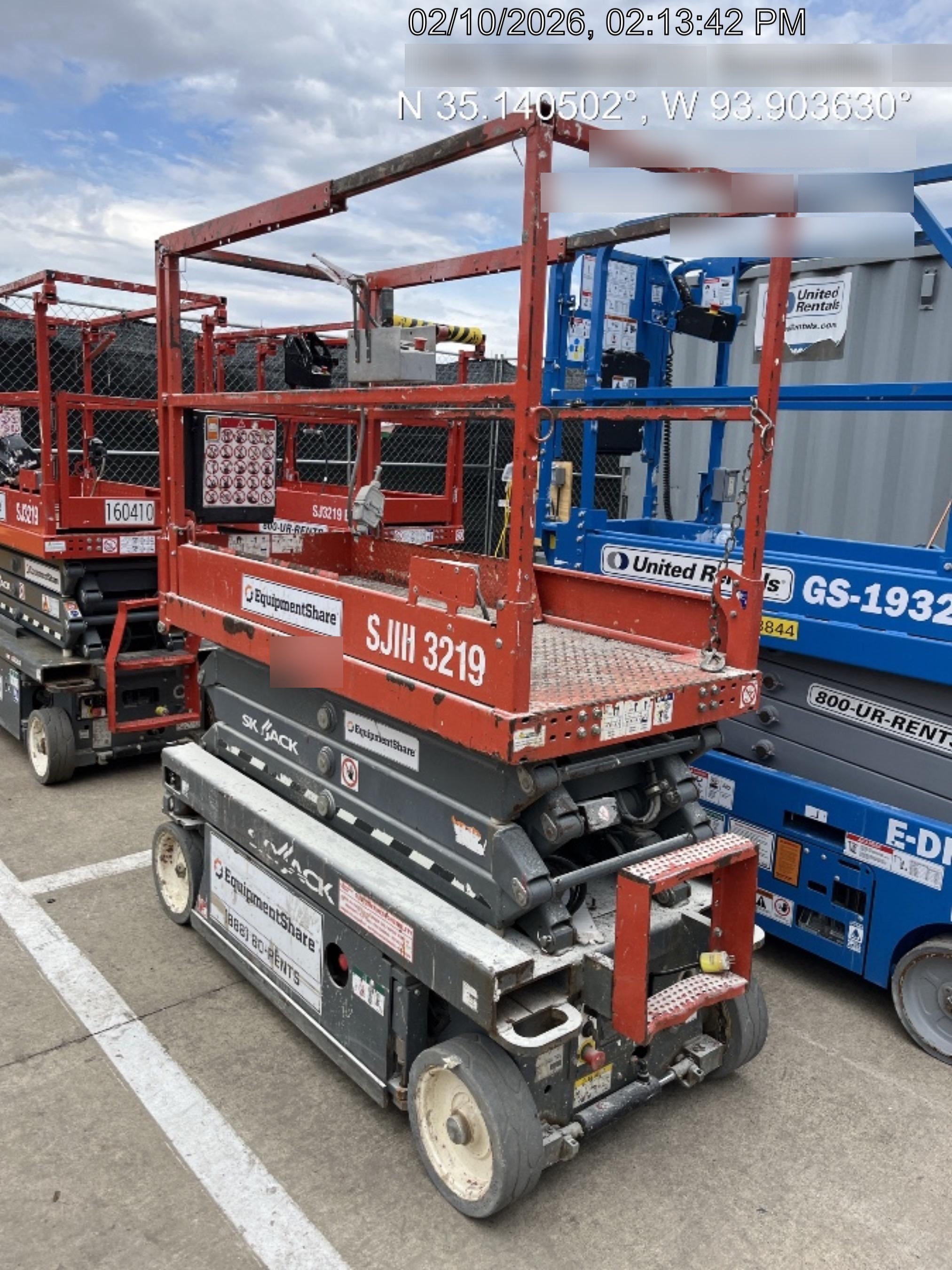 2019 Skyjack SJIII-3219 Standard Options, Trojan Batteries
