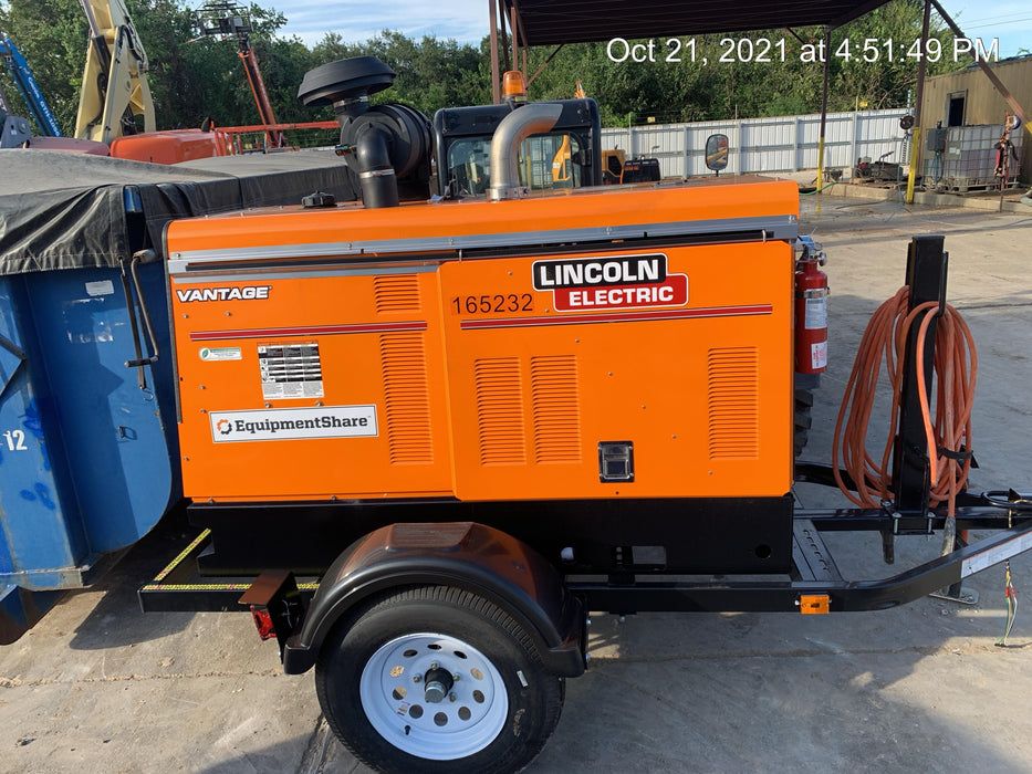 2021 Lincoln Electric Vantage 549X Ready Pak 3, ORANGE (includes trailer, cable rack, fender light kit)