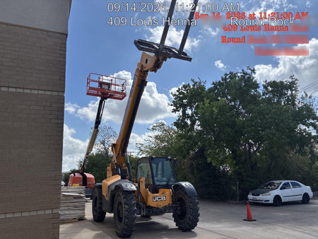2018 JCB 509-42 JCB 509-42 Enclosed Cab, 74 HP, Solid Tires, Worklights, Beacon, Aux Hydraulics, Lifting Eye