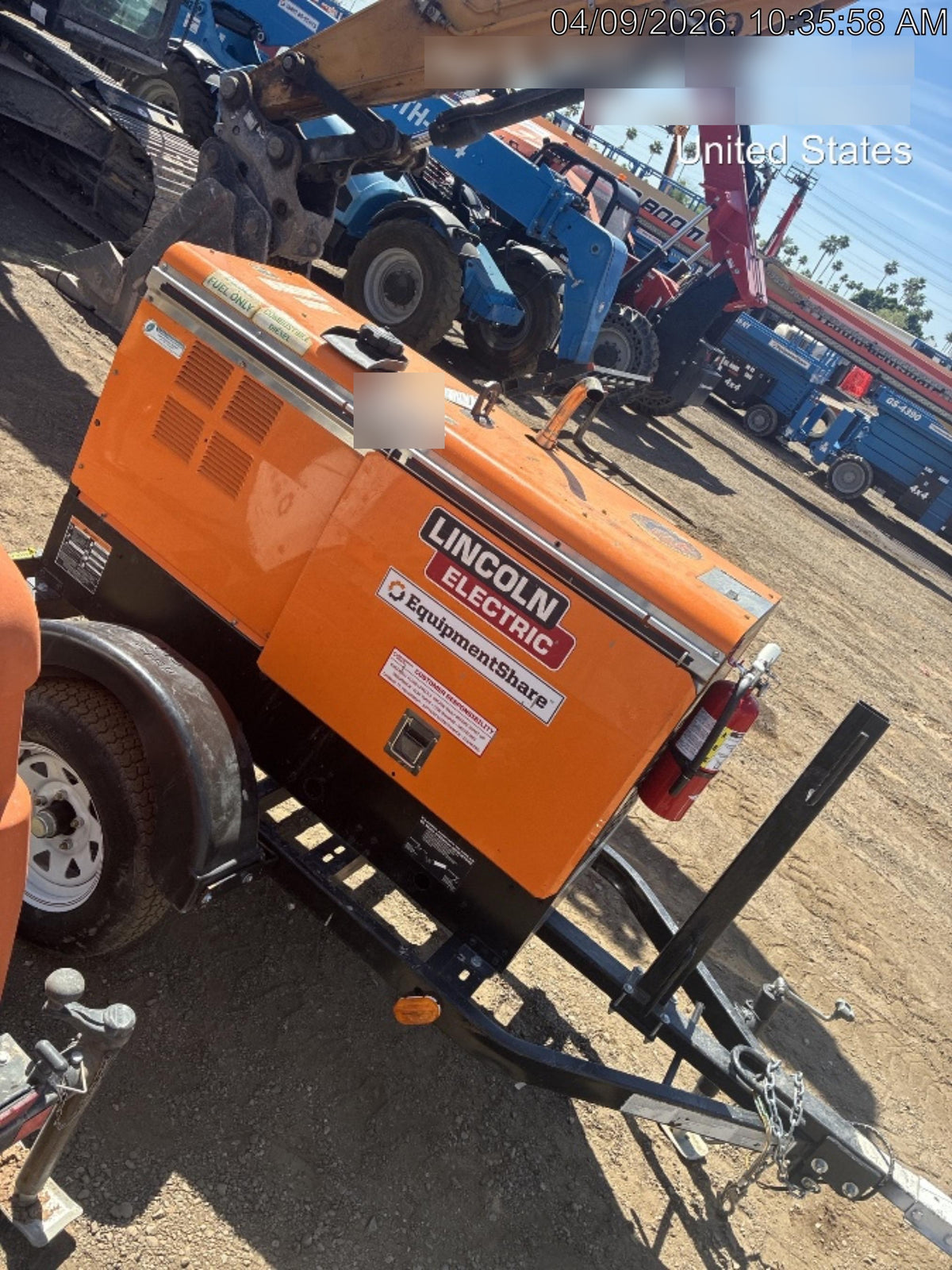 2022 Lincoln Electric LE400 Kubota V1505, Trlr, Cable Rack, Light Kit, ES Decals, T3