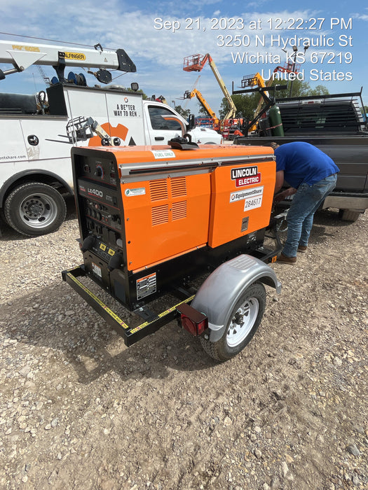 2022 Lincoln Electric LE400 Kubota V1505, Trlr, Cable Rack, Light Kit, ES Decals, T3