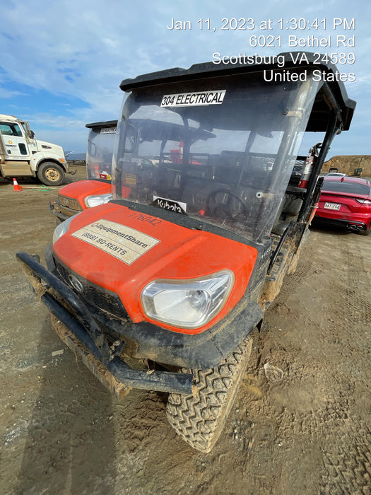 2021 Kubota RTV-X1140W-H Plastic Canopy, Windshield Acrylic Clear, LED Strobe Light, Wire Harness Kit, Back up Alarm