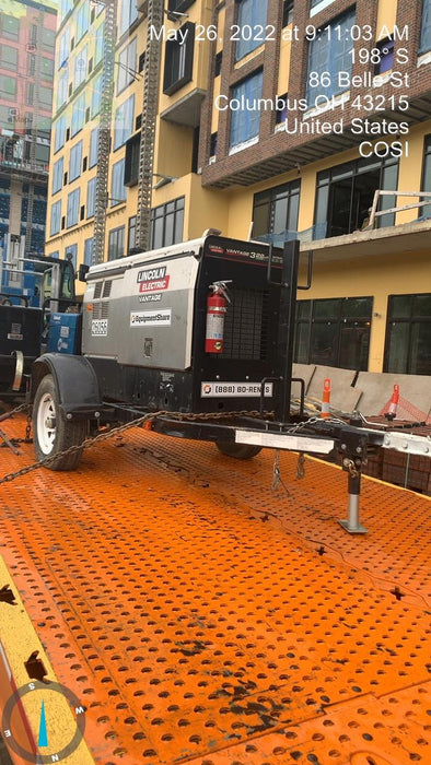 2019 Lincoln Electric Vantage 322 Lincoln Vantage 322 Welder w/Trailer, Light Kit, Cable Rack