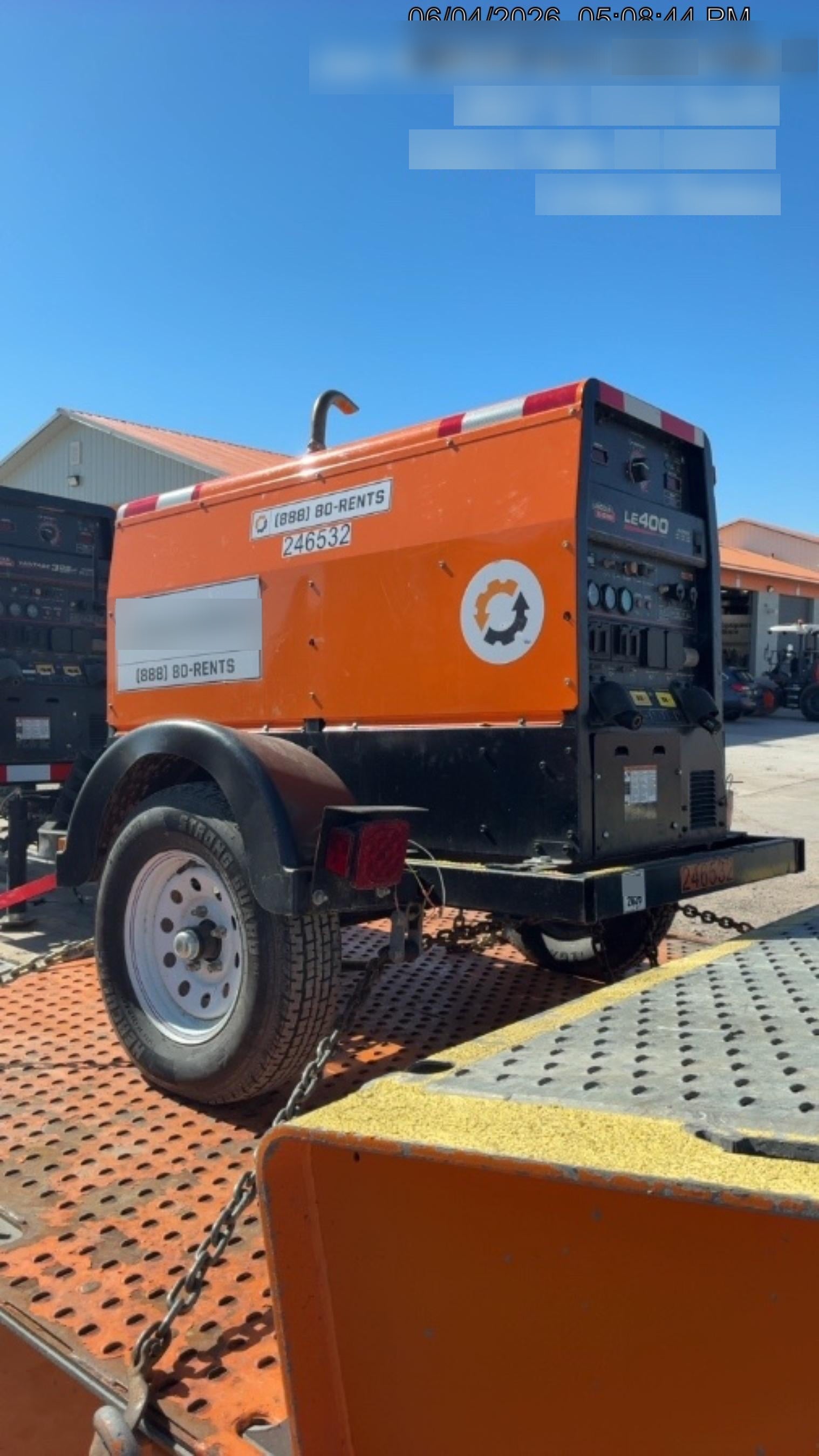 2022 Lincoln Electric LE400 Kubota V1505, Trlr, Cable Rack, Light Kit, ES Decals, T3