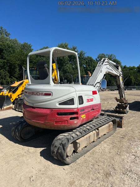 2019 Takeuchi TB260 Takeuchi TB260 Canopy w/Rubber Tracks, Auxiliary Hydraulics, Standard Blade, Manual QC