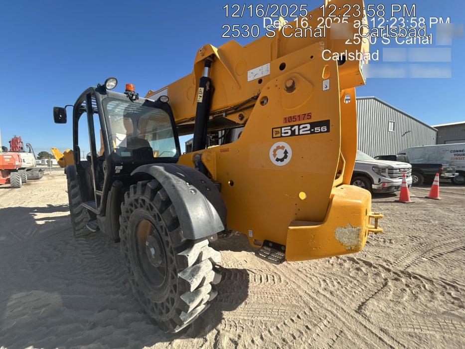 2020 JCB 512-56 Canopy, 74Hp, Solid Tires, Work Lights, Beacon, Aux Hydraulics, Back up Alarm, Lifting Eye, ES Decals