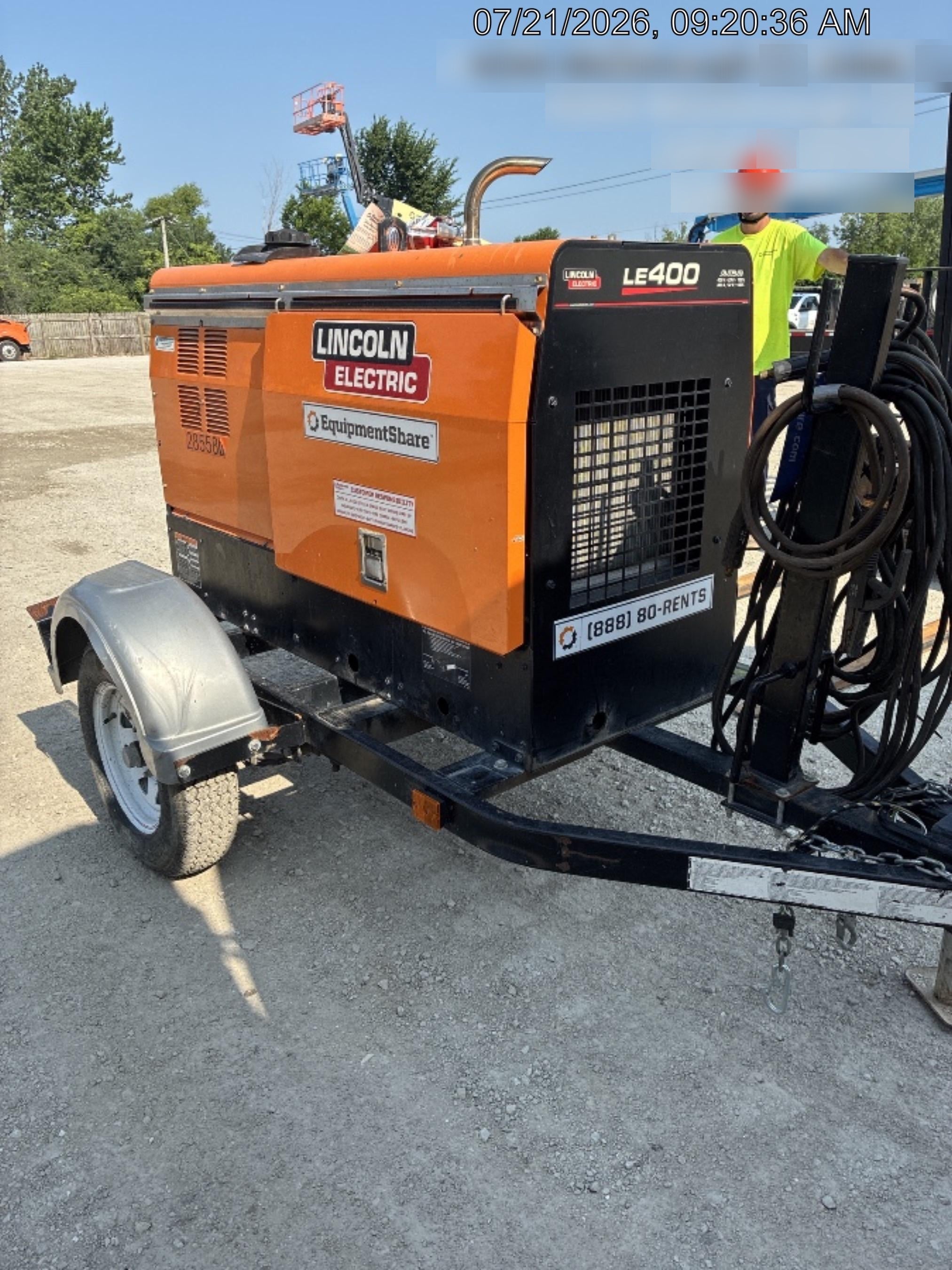 2022 Lincoln Electric LE400 Kubota V1505, Trlr, Cable Rack, Light Kit, ES Decals, T3