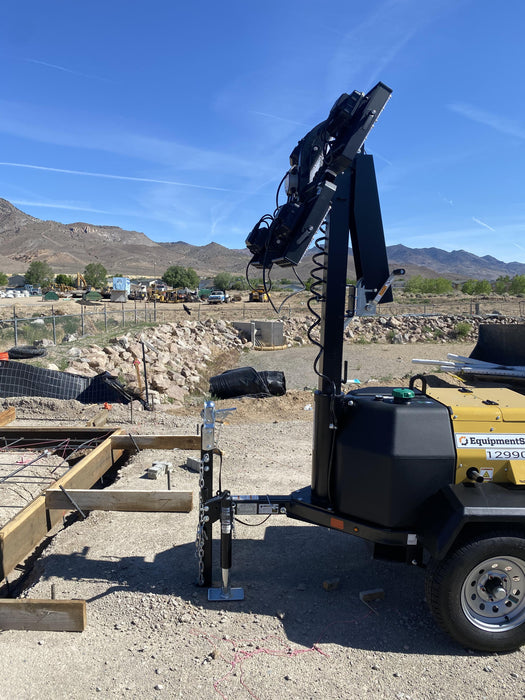 2021 Allmand NLV3GR (4) LED Light Fixture 350W, 23' Vertical Mast, 3kW Prime, Towable, Deep Sea L401, Leveling Jacks, Yanmar T4F 5.8hp